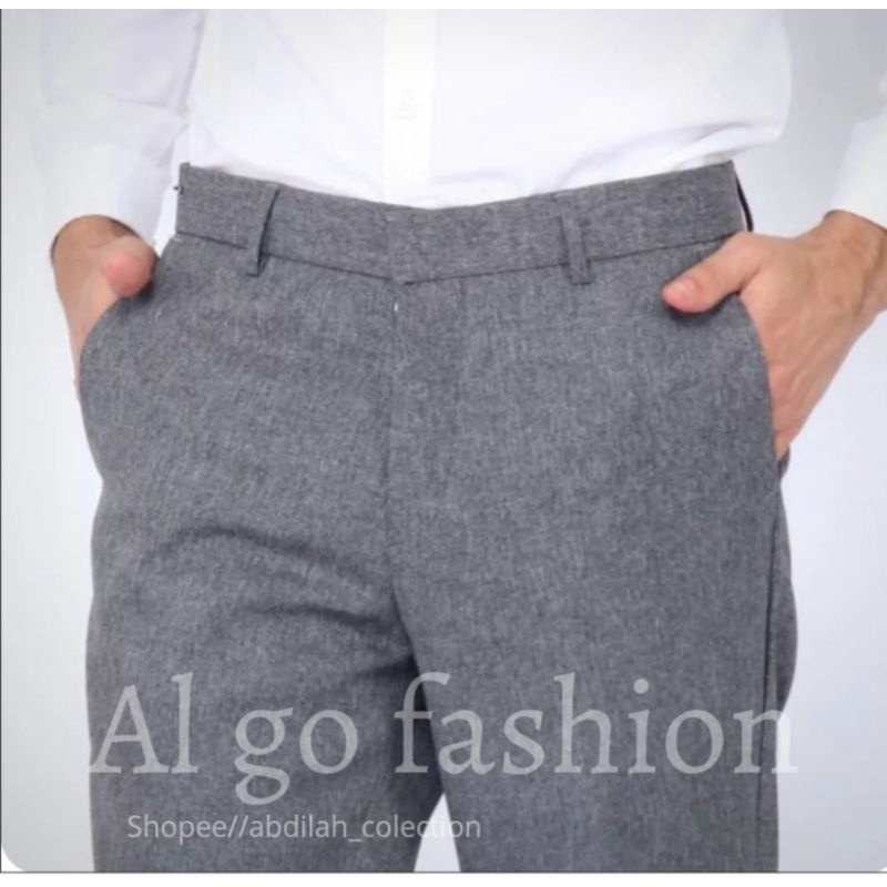 Celana Kantor, Formal Slimfit Pria  Bahan Semi Woll Premium size 27-38