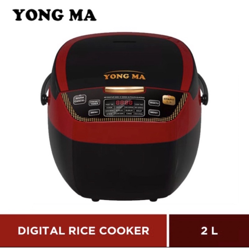 NEW Yong Ma SMC 8017N Magic Com Digital 2 Liter 12 Fungsi BLACK