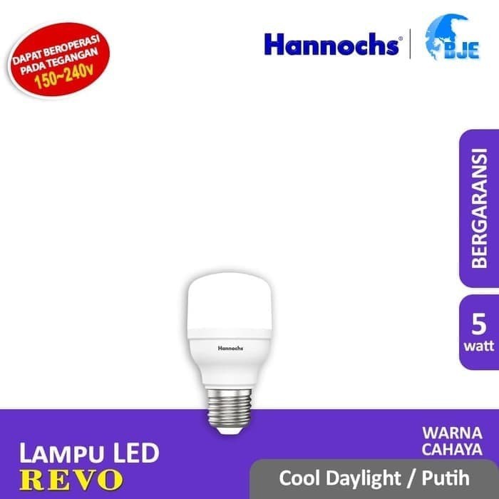 HANNOCHS Lampu LED REVO 5 Watt - Cahaya Putih - Garansi 1 Tahun