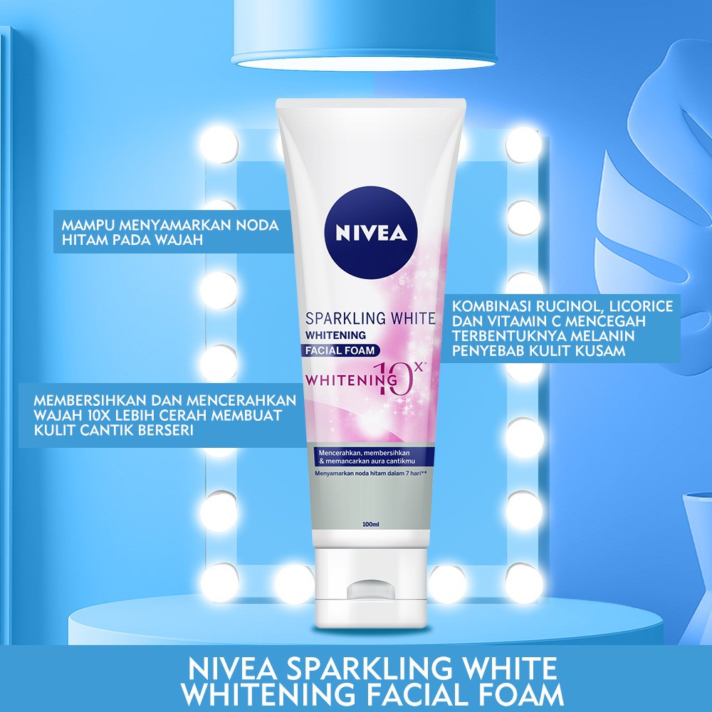 ★ BB ★ NIVEA Sparkling White Whitening Facial Foam - 100 ml - 50 ml