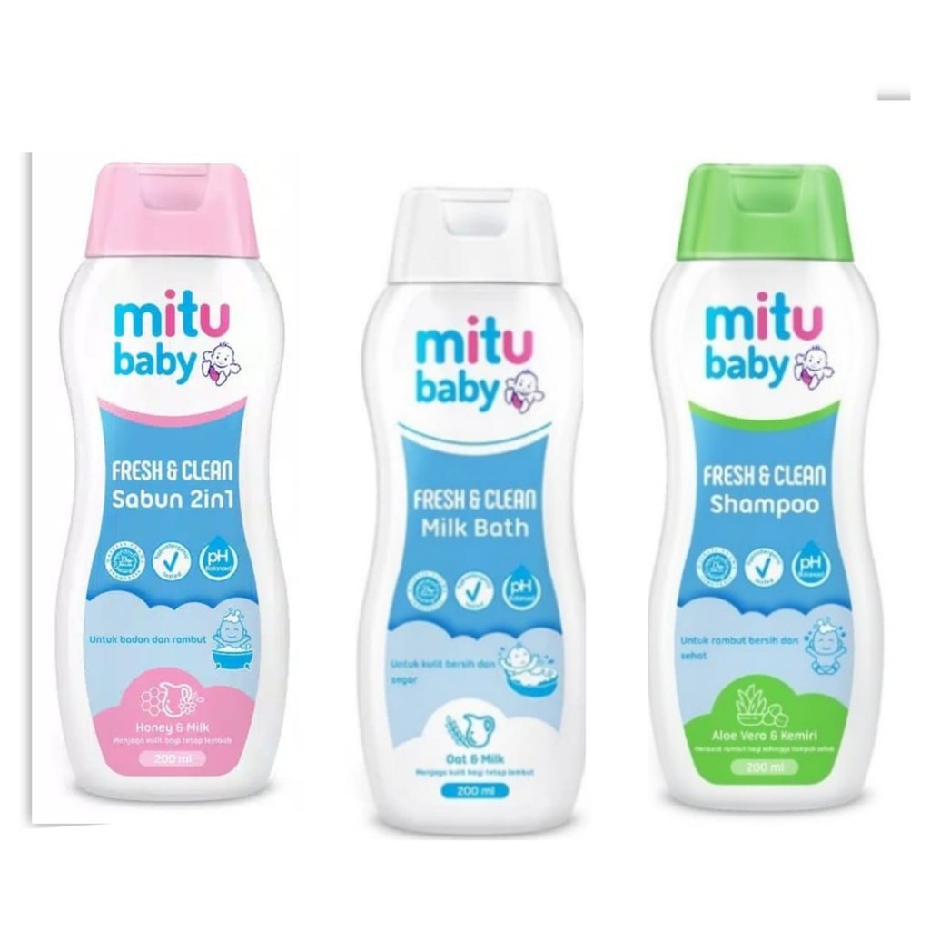 mitu baby Fresh &amp; Clean  200 botol