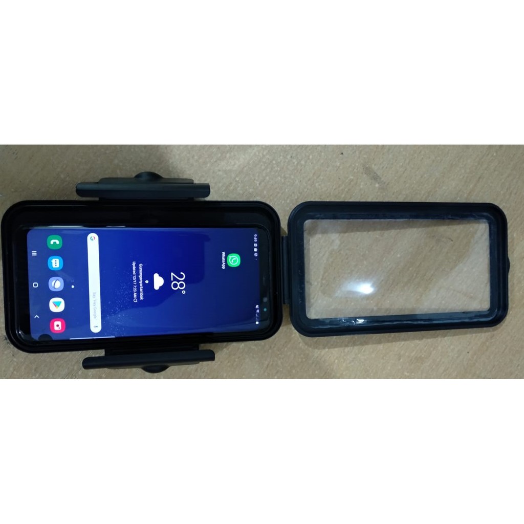 Phone Holder Waterproof Layar Up 6.3 Inch - Motor Bycicle Anti Air