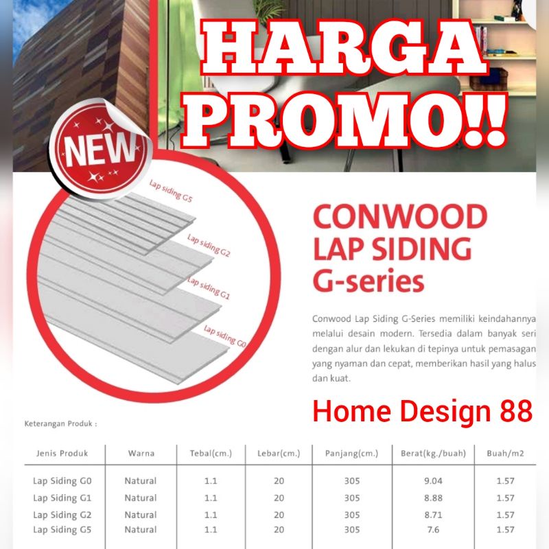 Jual Conwood Lap Siding G Series Conwood Dinding Shopee Indonesia