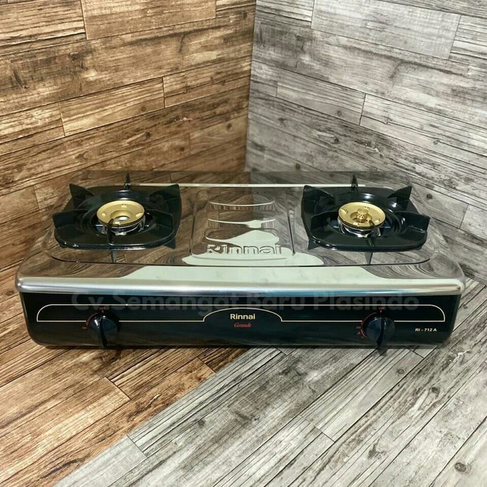 JGD- Kompor gas RINNAI RI-712A kompor 2 tungku dgn api besar dan api lilin
