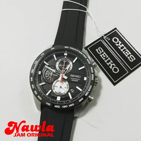 Seiko Quartz SSB287P1 Chronograph Rubber Strap - Jam Tangan Pria SSB287