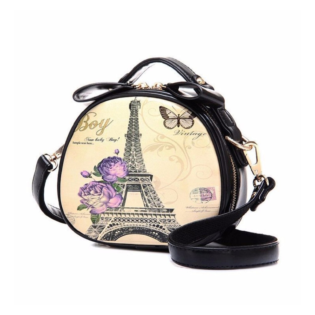 TAS CHIKA STORE - TAS SELEMPANG WANITA CHIKA PARIS IN LOVE KOREA MURAH