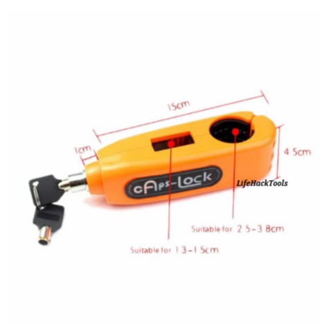 [PROMO 6.6] Kunci Gembok Setang Motor Anti Maling Motorcycle Lock Handlebar Protection CapsLock-4