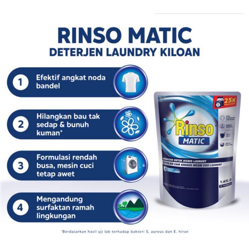 RINSO METIC PROFESIONAL DETERJEN KOSENTRAT LAUNDRY / RINSO / DETERJEN