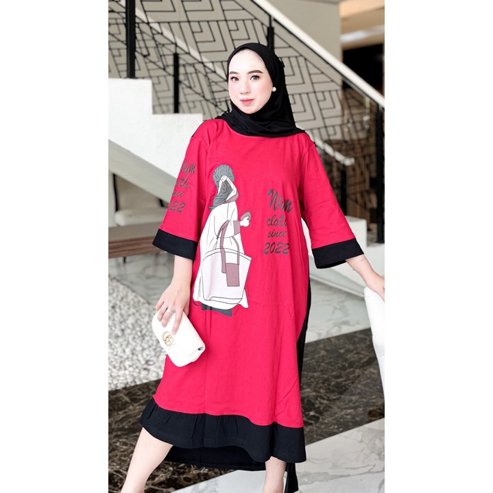 KAIM STORE -  Long Tunik Terbaru Long Tunik NEUM Kombinasi tunik wanita modern Long tunik import Lon