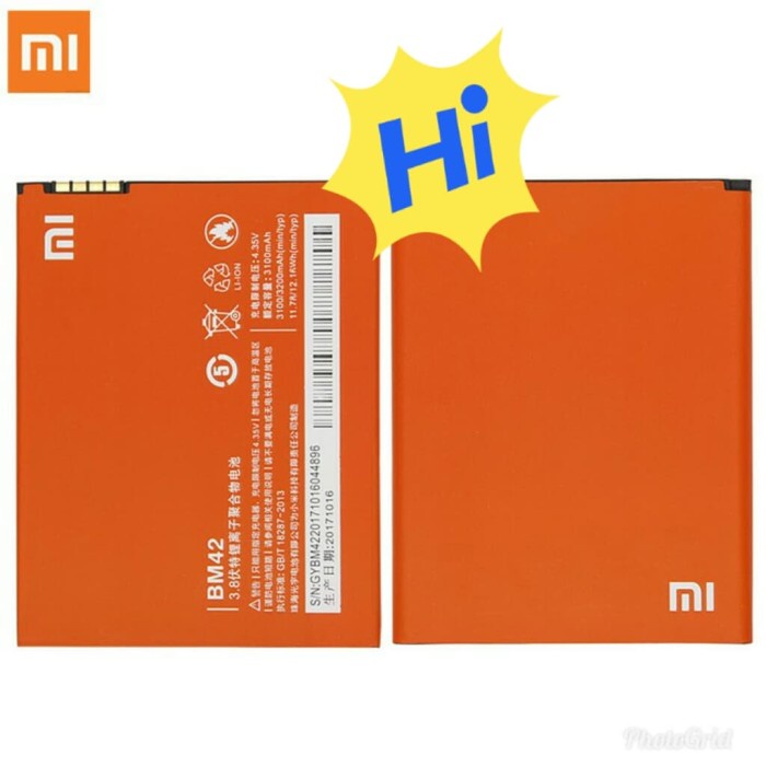BATERAI / BATTERY / BATRE BM42 ORI Baterai Xiaomi Redmi Note 1 / BM42 / BM-42 / BM 42 ORIGINAL BERGA
