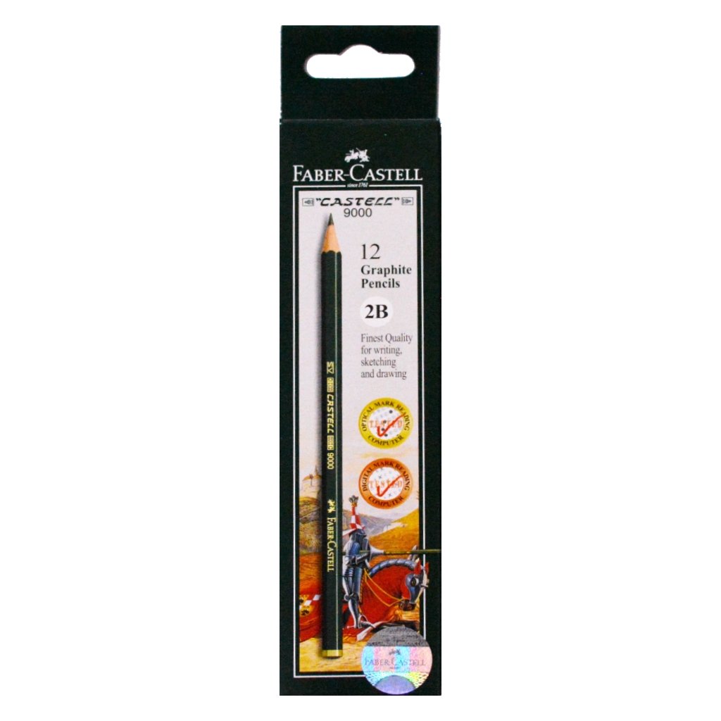 

mdn Pensil Faber Castell 2B Castell 9000 Untuk Ujian dan Menggambar Per BOX
