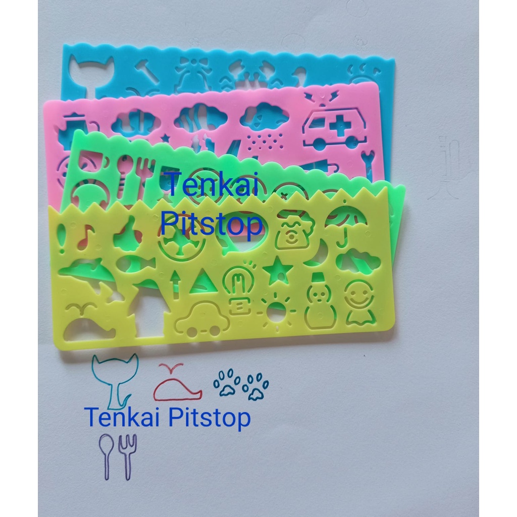

Penggaris cetakan gambar-gambar yang lucu Isi 4 PCS