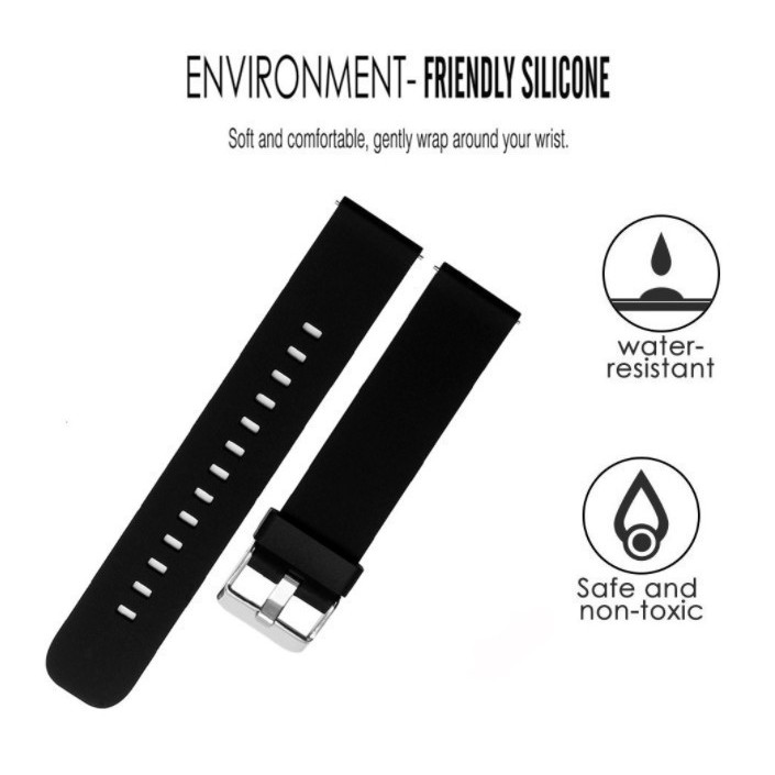 Tali Jam 20mm Watch Strap Xiaomi Mibro Color (Kotak) - Polos Rubber Lembut Halus