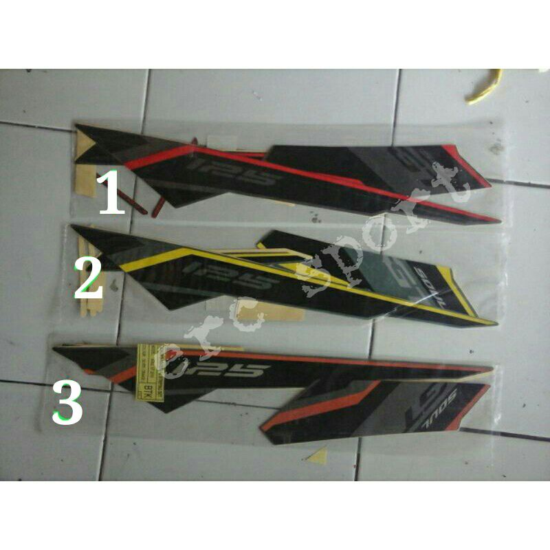 striping mio soul gt 125 sticker striping motor yamaha mio soul gt 125 2017 2018 merah kuning oren