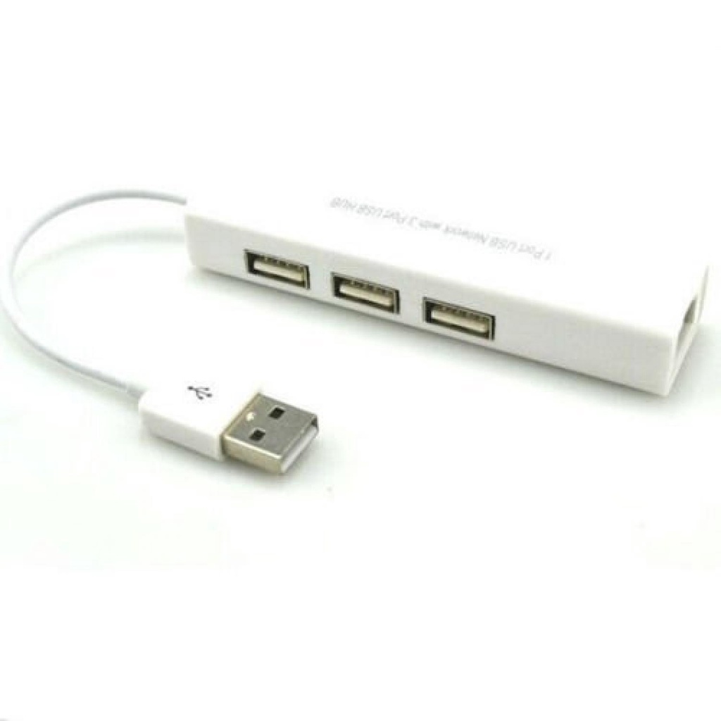 IDN TECH - USB to LAN Ethernet External Network Card with USB Hub - 8152