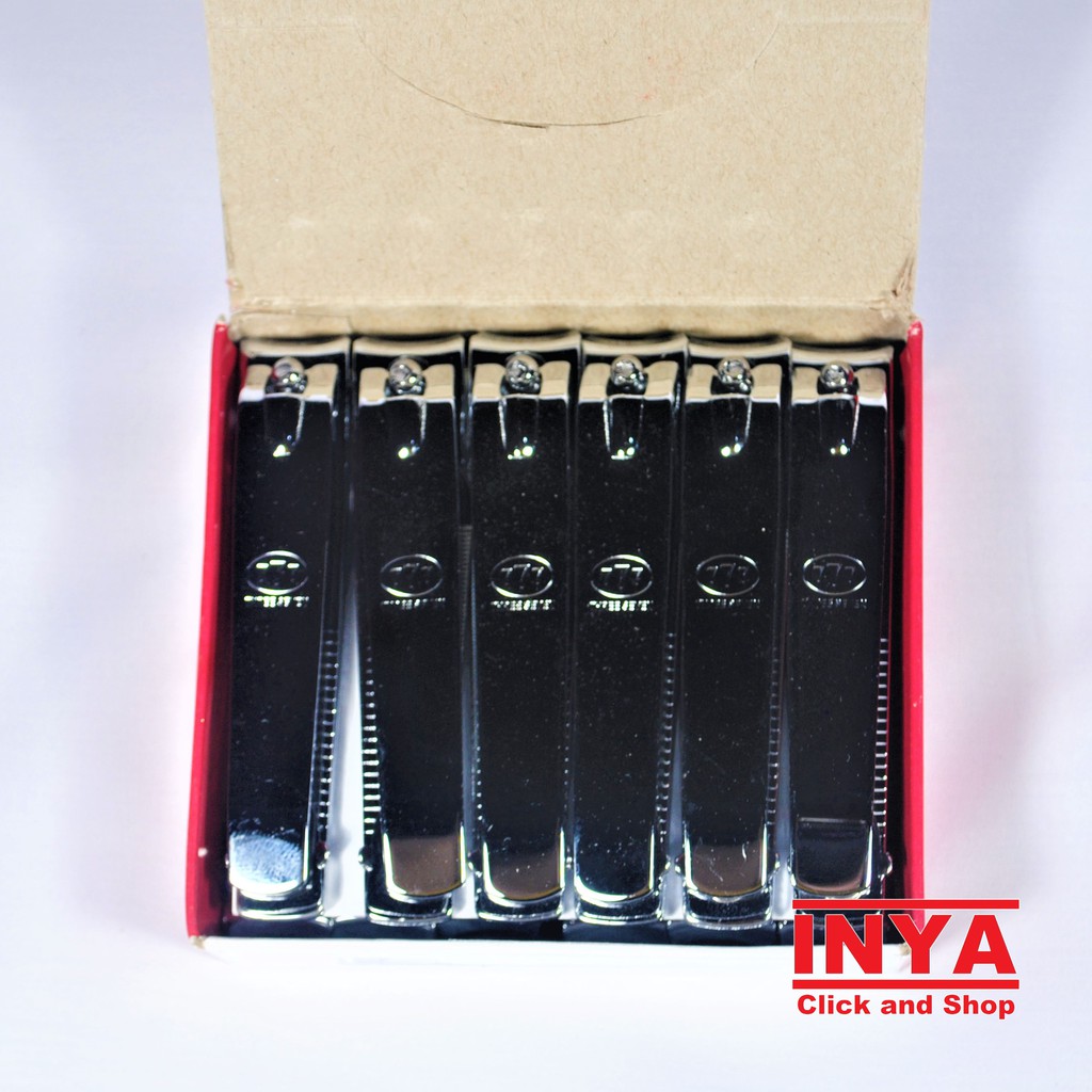 GUNTING KUKU 777 N-211 - BESAR KOREA STAINLESS NAIL CLIPPER 8cm isi 12pcs BOX - Lusin