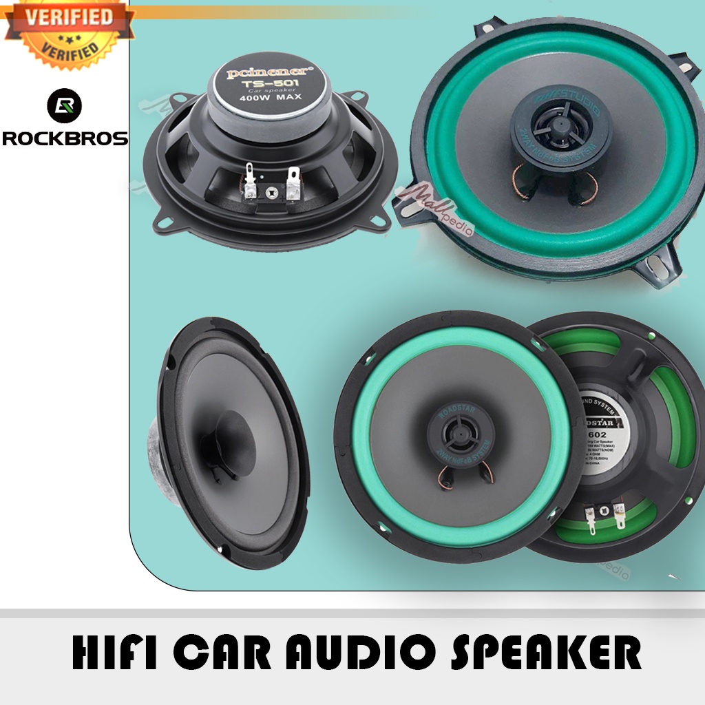 SH8 1 Pcs 140 Watt Speaker Subwoofer Mobil HiFi Audio 5 / 6.5 / 4 Inch in ROADSTAR Spiker Car Audio VO-502 VO-402 VO-602 Pasif Car Vocal Bass Home 4 OHM Murah