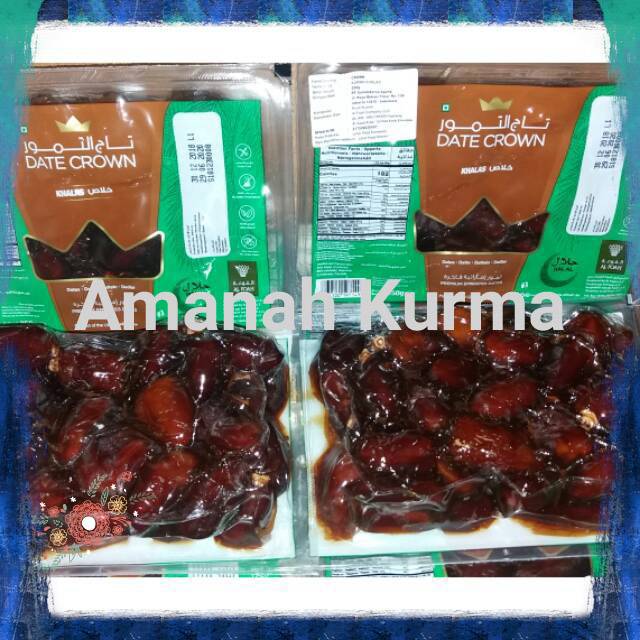 

Kurma Premium Khalas Date Crown Khalas 250gr Kartonan isi 40pcs ( 1 Kardus )