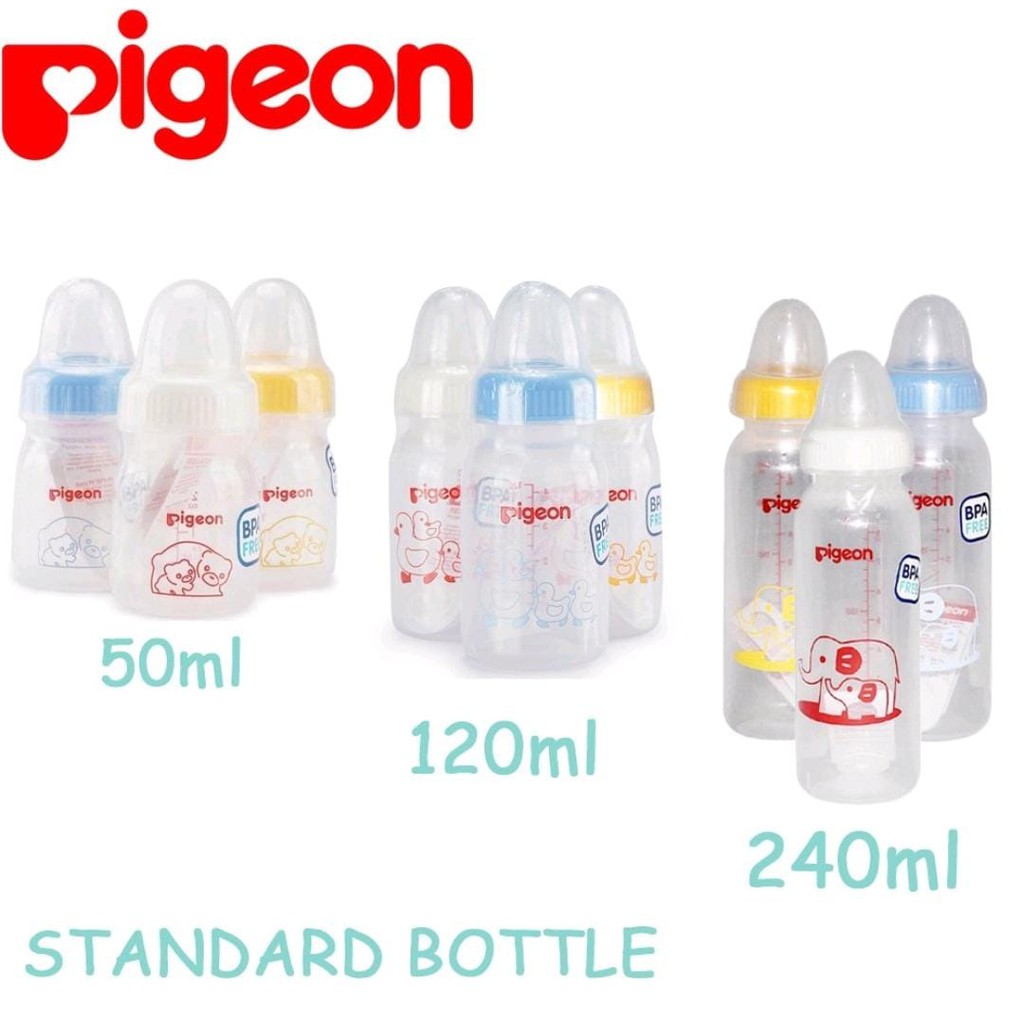 MOMS_ Botol Susu Pigeon 50ml/120ml/240ml Standard Nipple