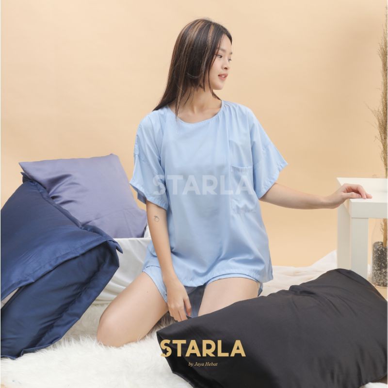 GROSIR PIYAMA DEWASA BAJU TIDUR WANITA LENGAN PENDEK PAJAMAS MURAH STARLA