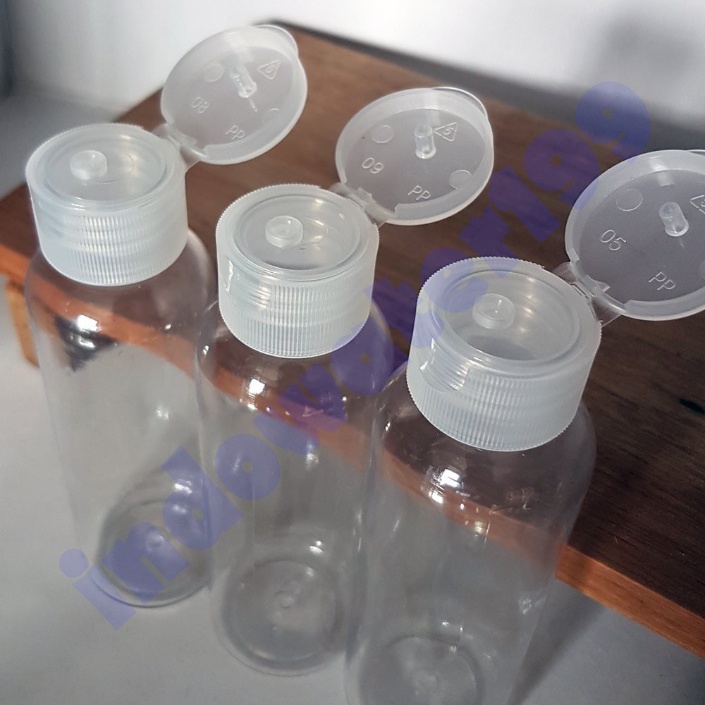 BOTOL PET 100 ML TUTUP FLIP TOP PROMO e disigrosir