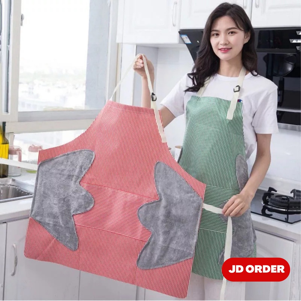 Celemek Masak Dewasa Premium Bahan Oxford Waterproof