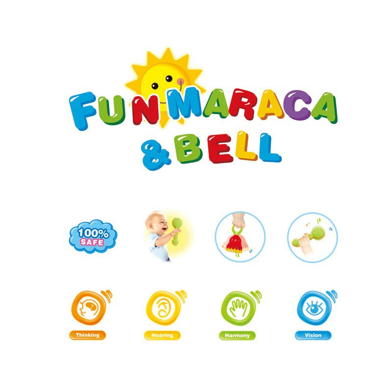 Ploopy Fun Maraca &amp; Bell PP21123 / Mainan Anak