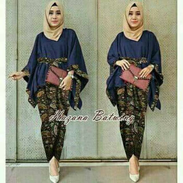 baju resepsi/pesta, hazana batwing