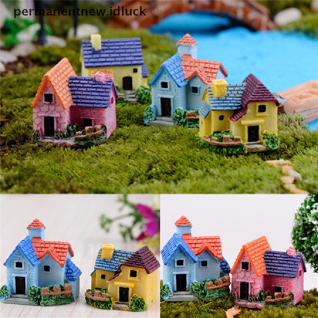 Miniatur Rumah Bahan Resin Untuk Dekorasi Taman