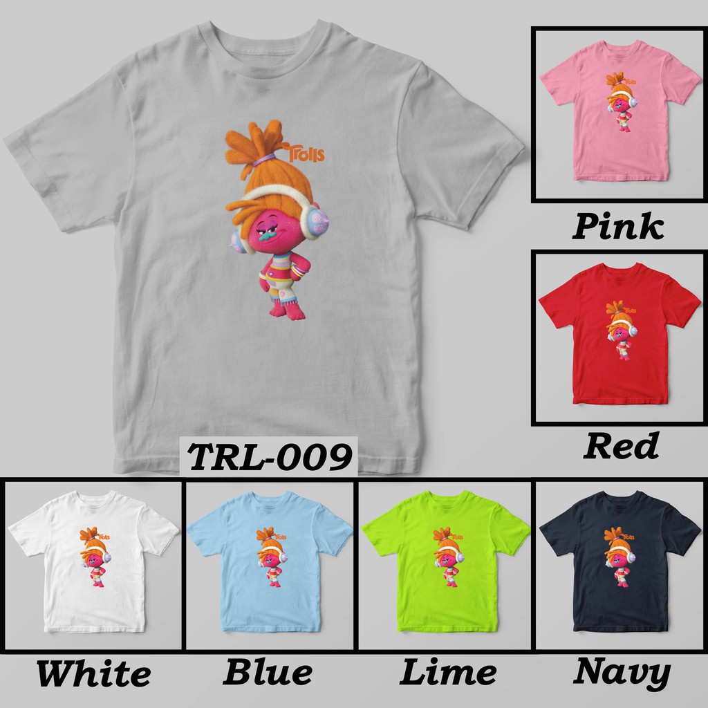 [FREE NAMA !!] Kaos Anak &amp; Family Trolls 100% COTTON PREMIUM