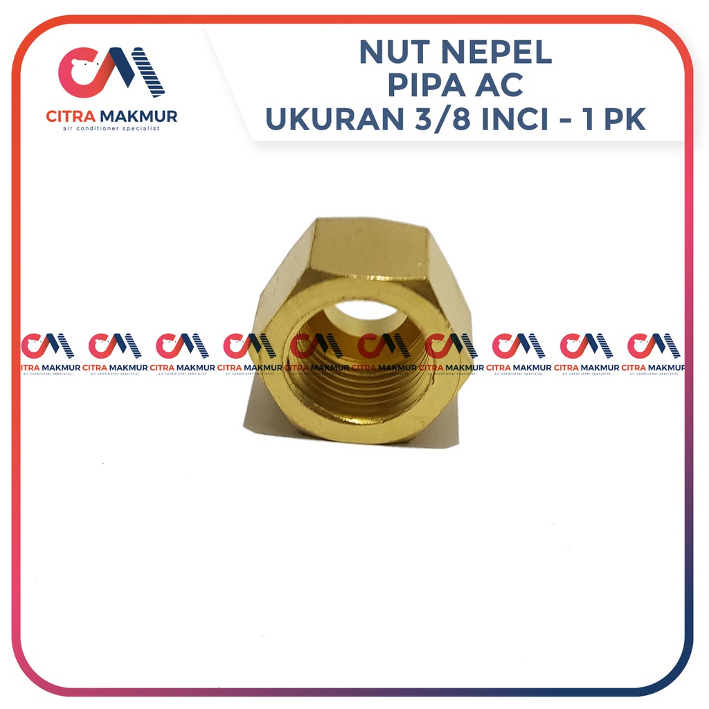 Nut Tebal Nepel 3/8 inci Pipa Tembaga AC 0.5 0.75 1 Pk 1/2 3/4