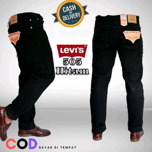 ➝Paling Popular⁎ C96ZN Celana Panjang jeans pria Levi's 505 standar reguler 96 ➝Terlaris
