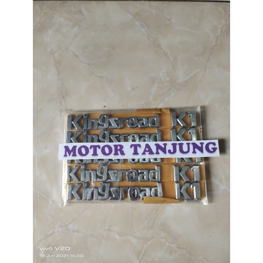 EMBLEM TULISAN KINGSROAD K1 ORIGINAL satuan