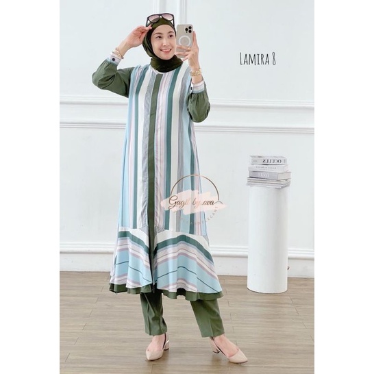 LAMIRA VOL 8 BY GAGIL FASHION  TERLARIS SETELAN ONE SET TUNIK BRANDED ORIGINAL DLOVERA GAGIL FASHION