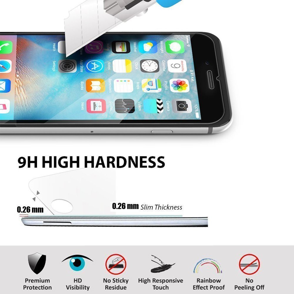 9H HD Anti-Burst Protective Tempered Glass Compatible with iPhone / Full Cover Tempered Glass Screen Protector For iPhone 11 Pro Max XR XS / iPhone 8 7 6 6s Plus Protection Film