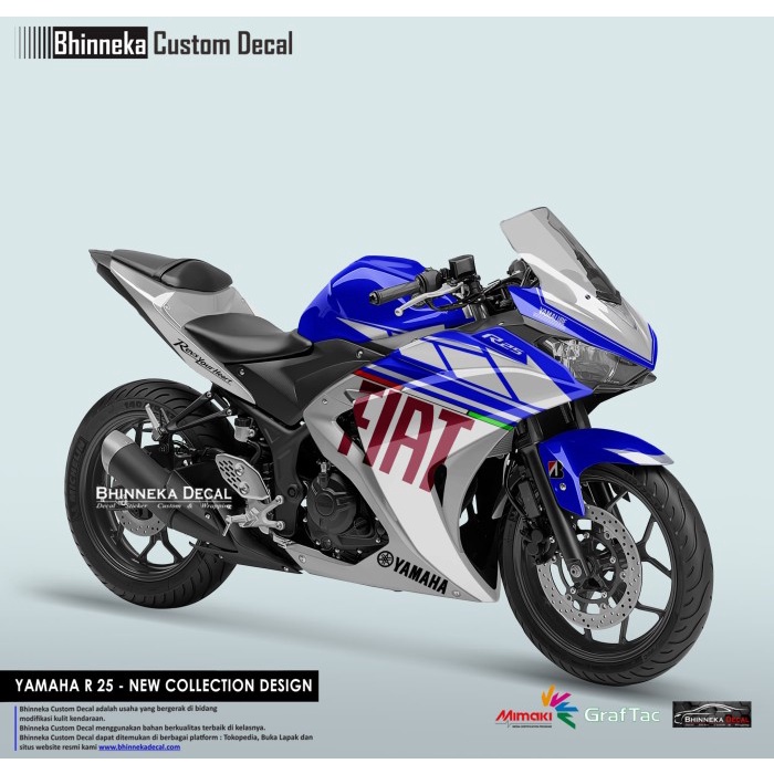 Decal Stiker YAMAHA R25 FIAT