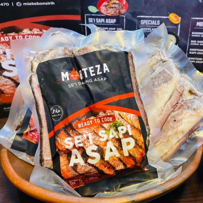 

Sei Sapi Asap Morteza - BRISKET (WAGYU) 250gram Frozen Vacuum Pack - matah - BARU