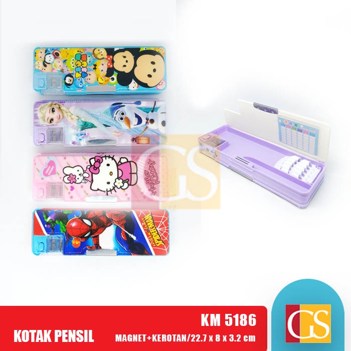 

Pencil Case / Tempat Pensil / Kotak Pensil Magnet Rautan KM 5186