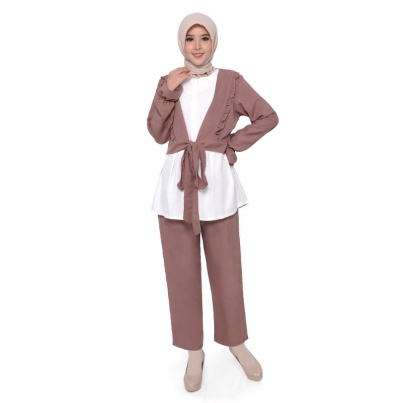 SETELAN WANITA BUSUI/MODEL KARDIGAN NYATUH FRIENDLY/ONE SET SHAKILA PREMIUM/SET WANITA