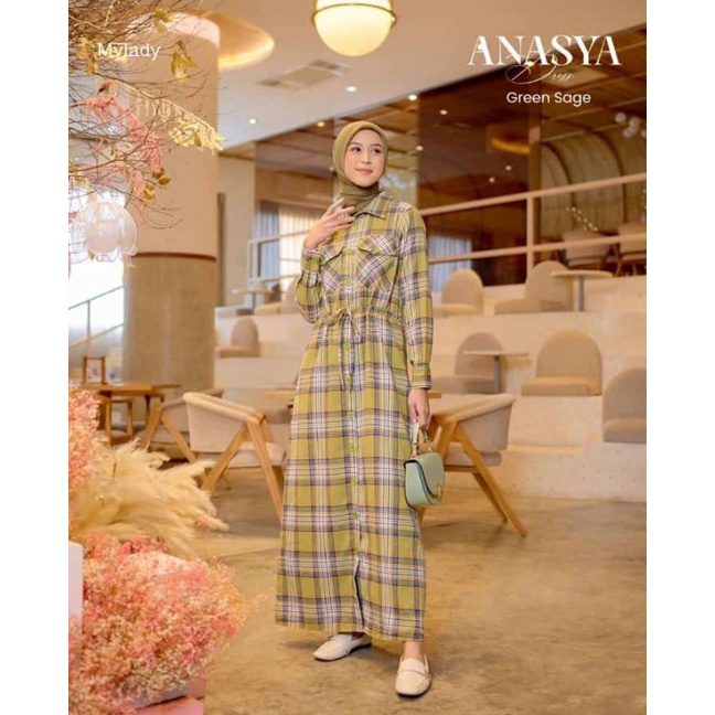 GAMIS ANASYA DRESS MYLADY HIJAB ORIGINAL || MOUNEERASHOP