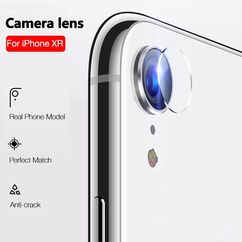 2 In 1 iPhone XR Back Rear Camera Lens Case Ring Cover Protector