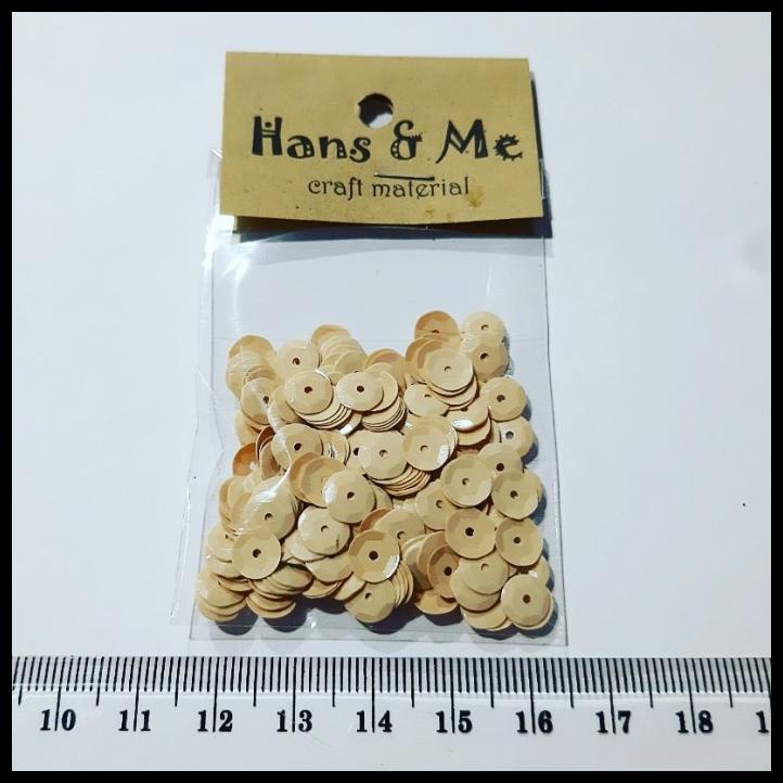 Payet Manik Piring 6Mm Cream