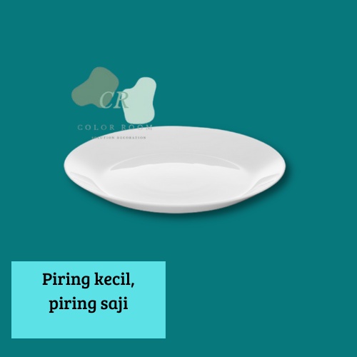 Piring kecil/ piring saji kecil, putih 19 cm