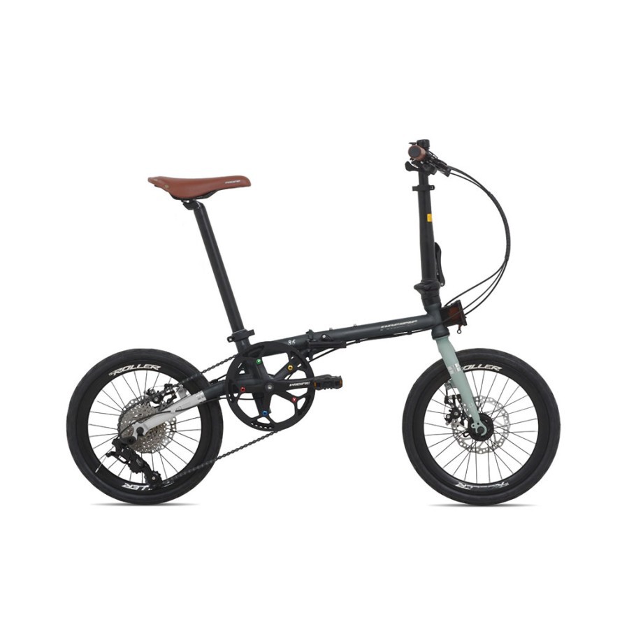 Sepeda Lipat Sepeda lipat 20 & 16 inch Pacific flux 3.5 8 Speed Rem Cakram Hi-Ten Steel Garansi-Caroline Blue