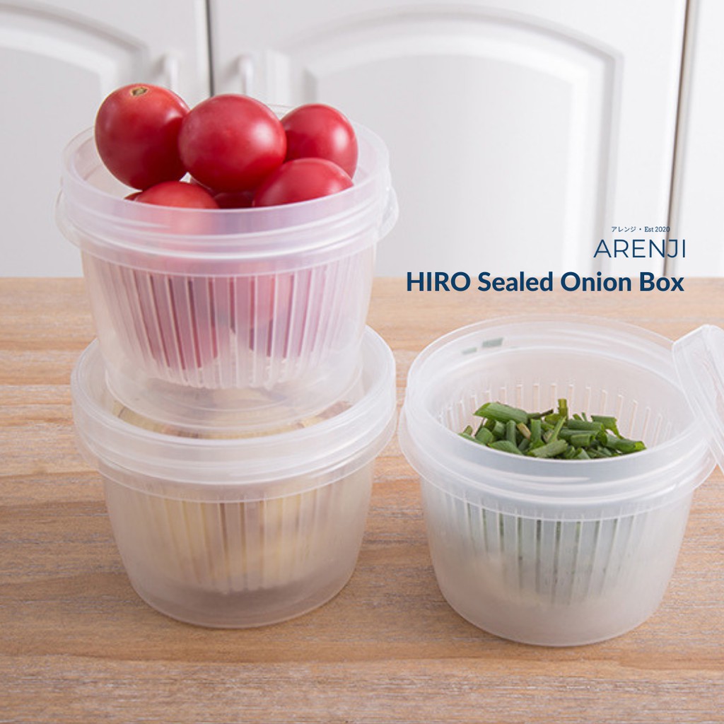 HIRO Sealed Onion Box (Tempat Penyimpanan bawang, cabe, jahe, daun bawang dan bumbu dapur lainnya)