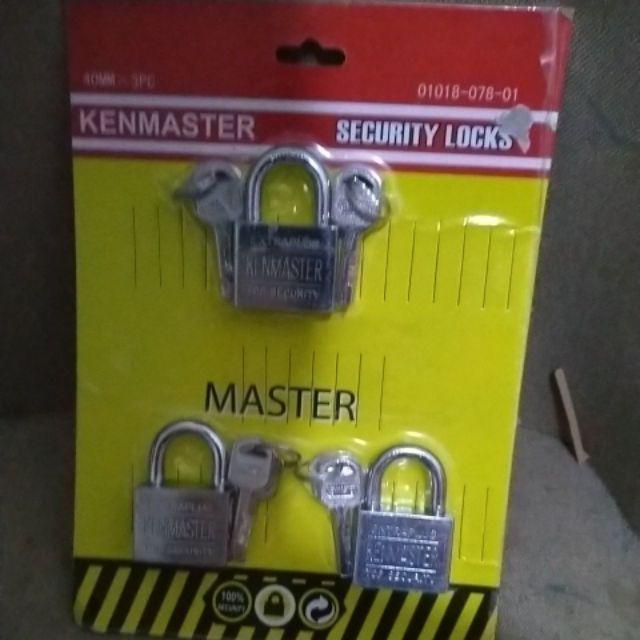 Kenmaster Gembok Master Key 40mm - 3 Buah