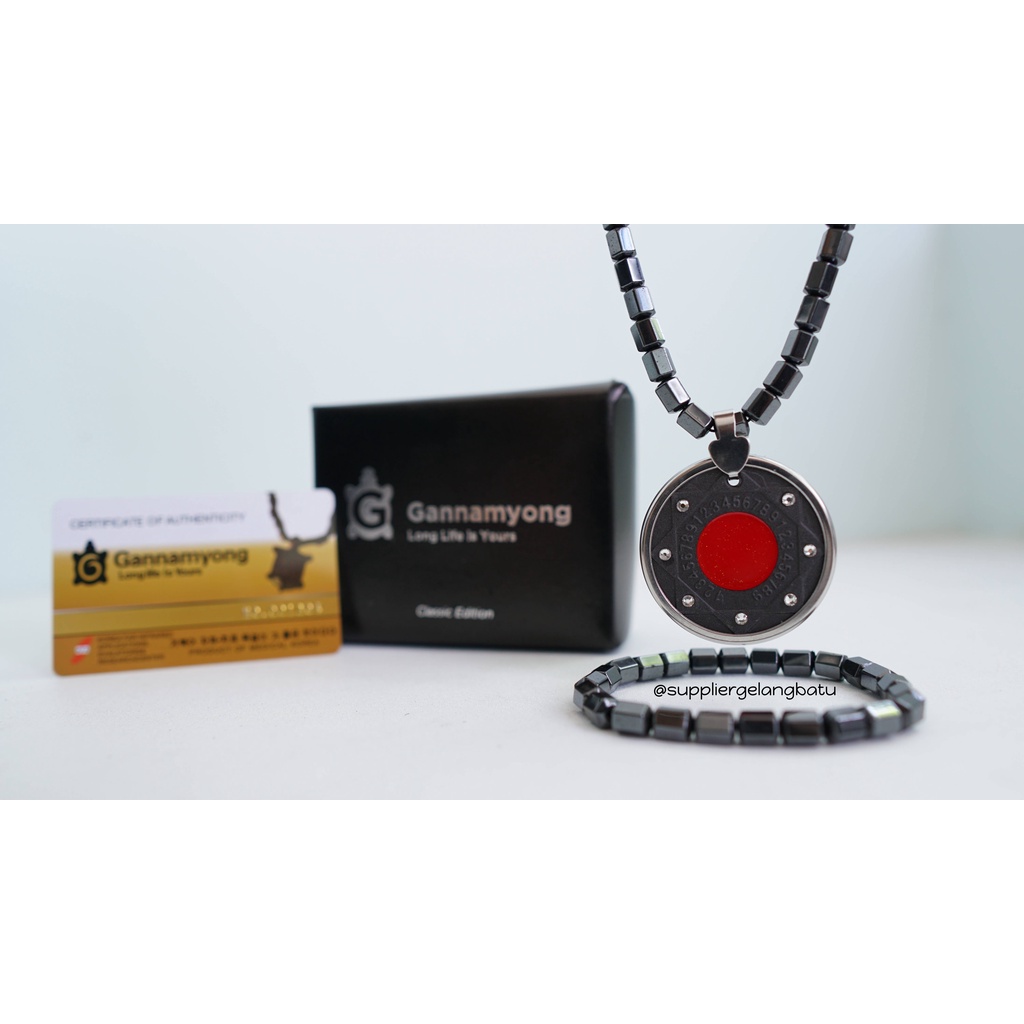 PROMO Kalung bioglass quantum MERAH BIOMAGNET bonus gelang sertifikat