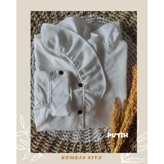 [Fashion Muslim] SiVa BLOUSE | rempel kemeja basic kerah | korean style | best seller