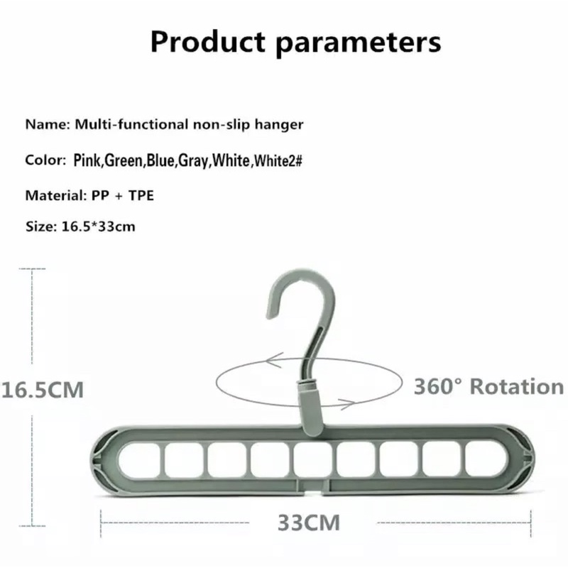 Magic Hanger Gantungan Baju Organizer 9 in 1 As Seen on TV Serbaguna