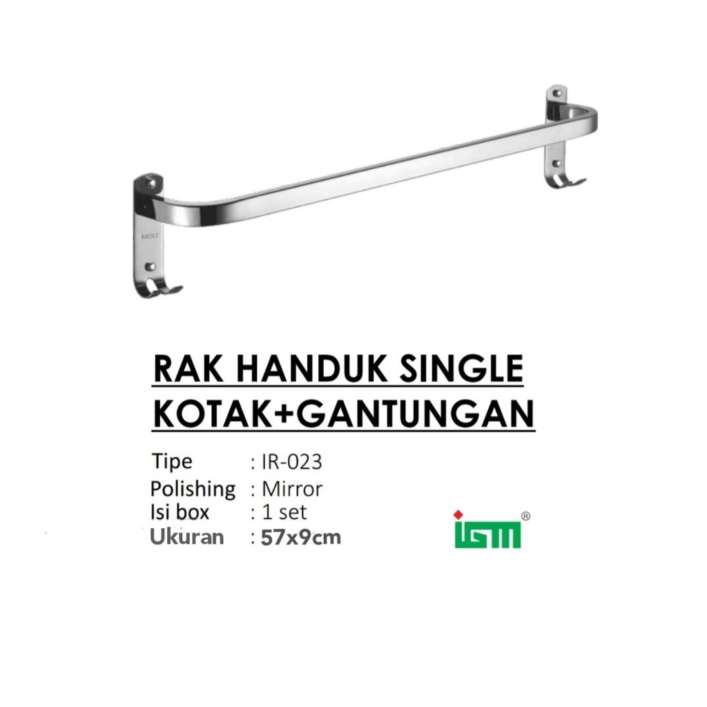 TERLARIS IGM IR-023 RAK HANDUK SINGLE KOTAK GANTUNGAN